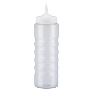 GRADUATED SQUEEZE BOTTLE 24 OZ CLEAR WIDE MOUTH