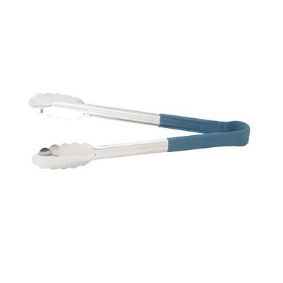 PINCE 12" ACIER INOXYDABLE MANCHE BLEU