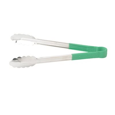 PINCE 12" ACIER INOXYDABLE MANCHE VERTE